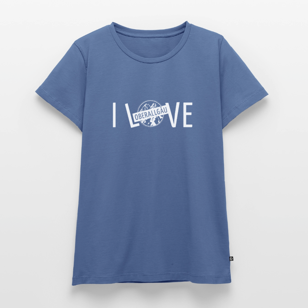 Frauen Premium T-Shirt | I LOVE - Taubenblau
