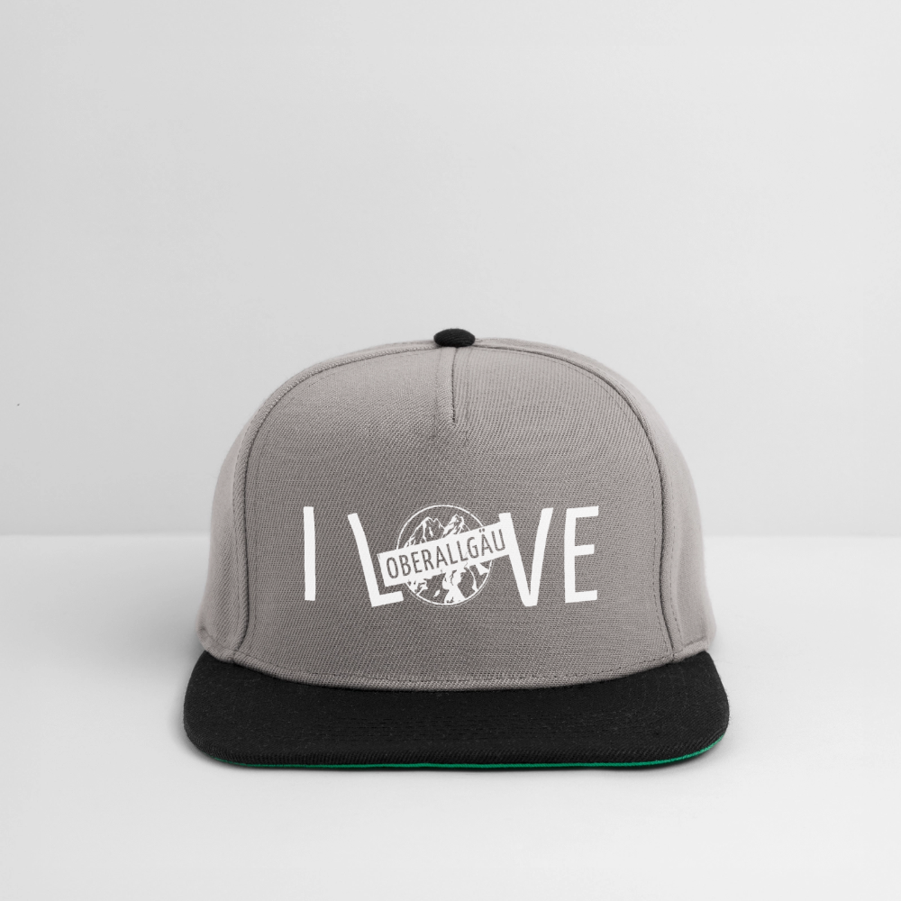 Snapback Cap | I LOVE - Graphit/Schwarz