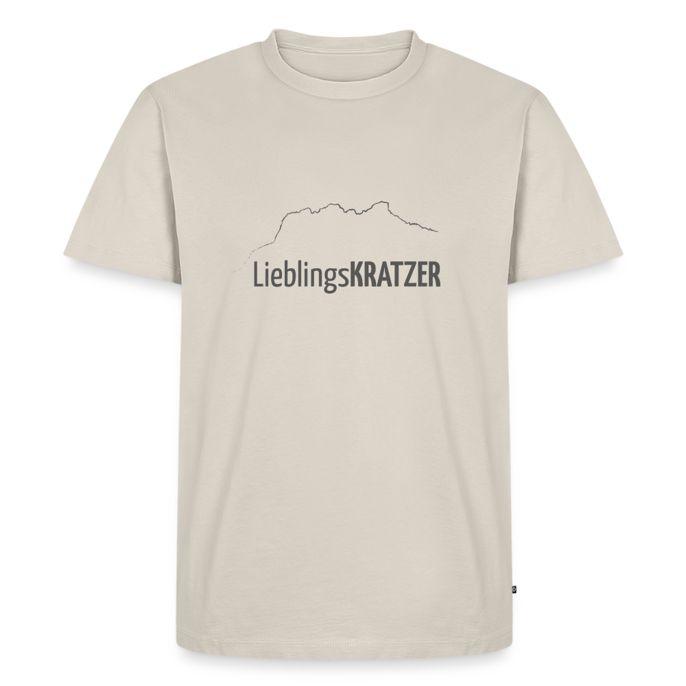 Männer Premium T-Shirt | LieblingsKRATZER - Beige