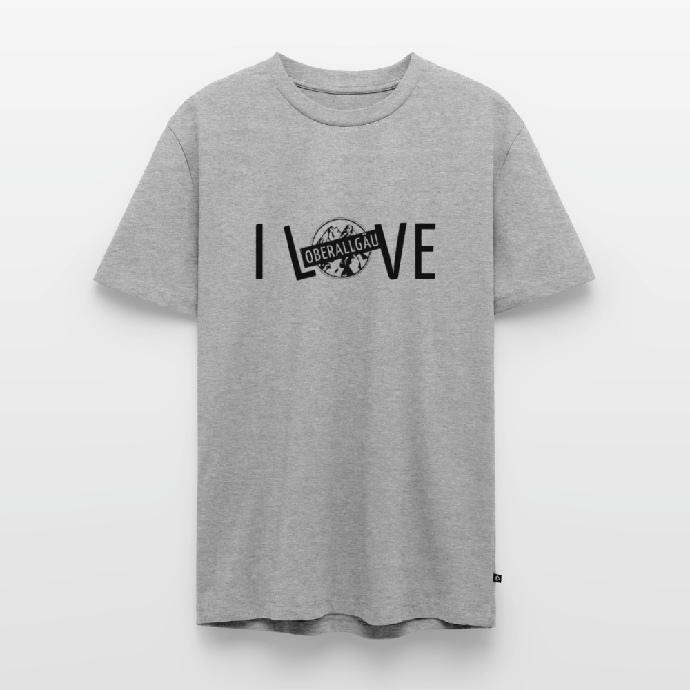 Männer Premium T-Shirt | I LOVE - Grau meliert