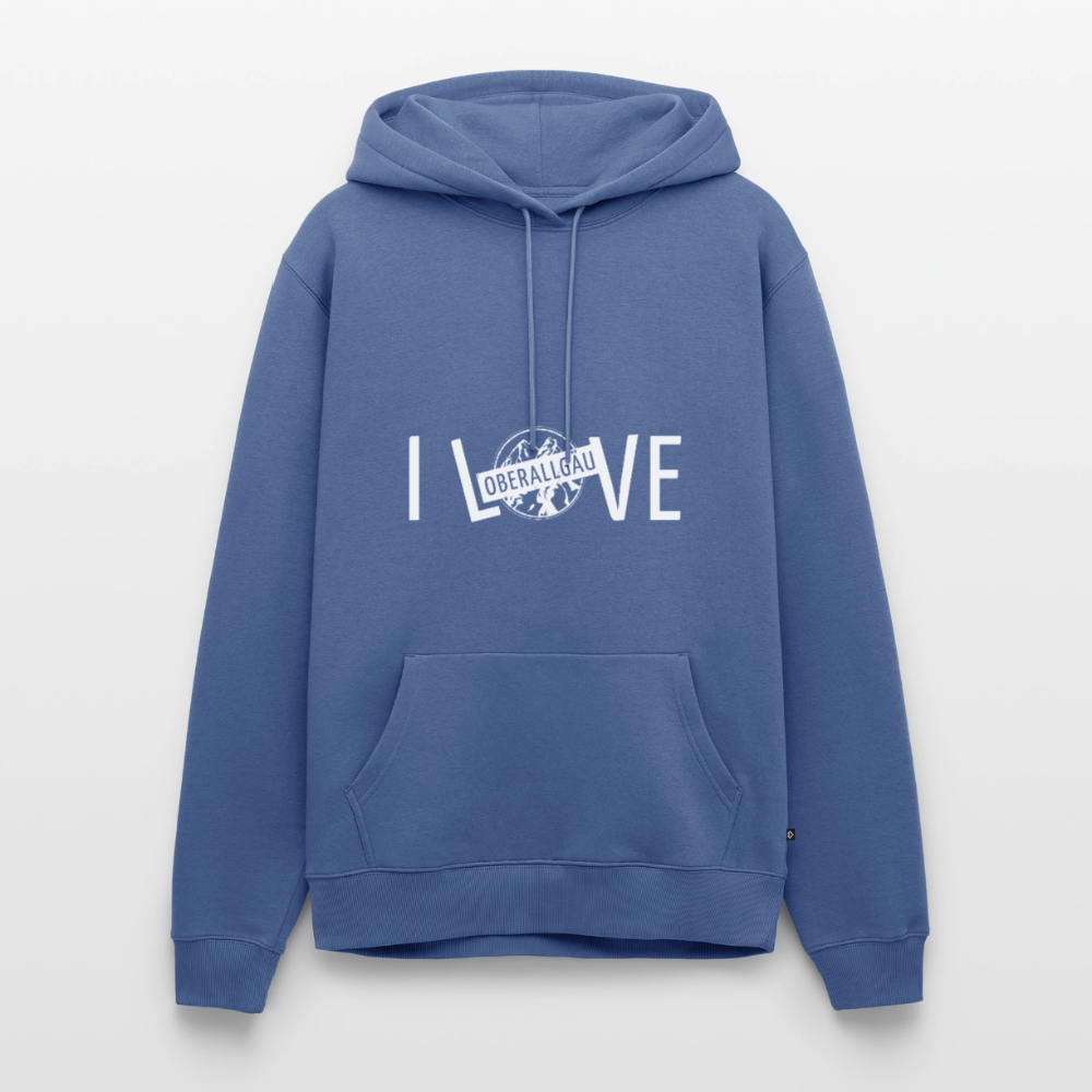 Männer Premium Hoodie | I LOVE - Taubenblau