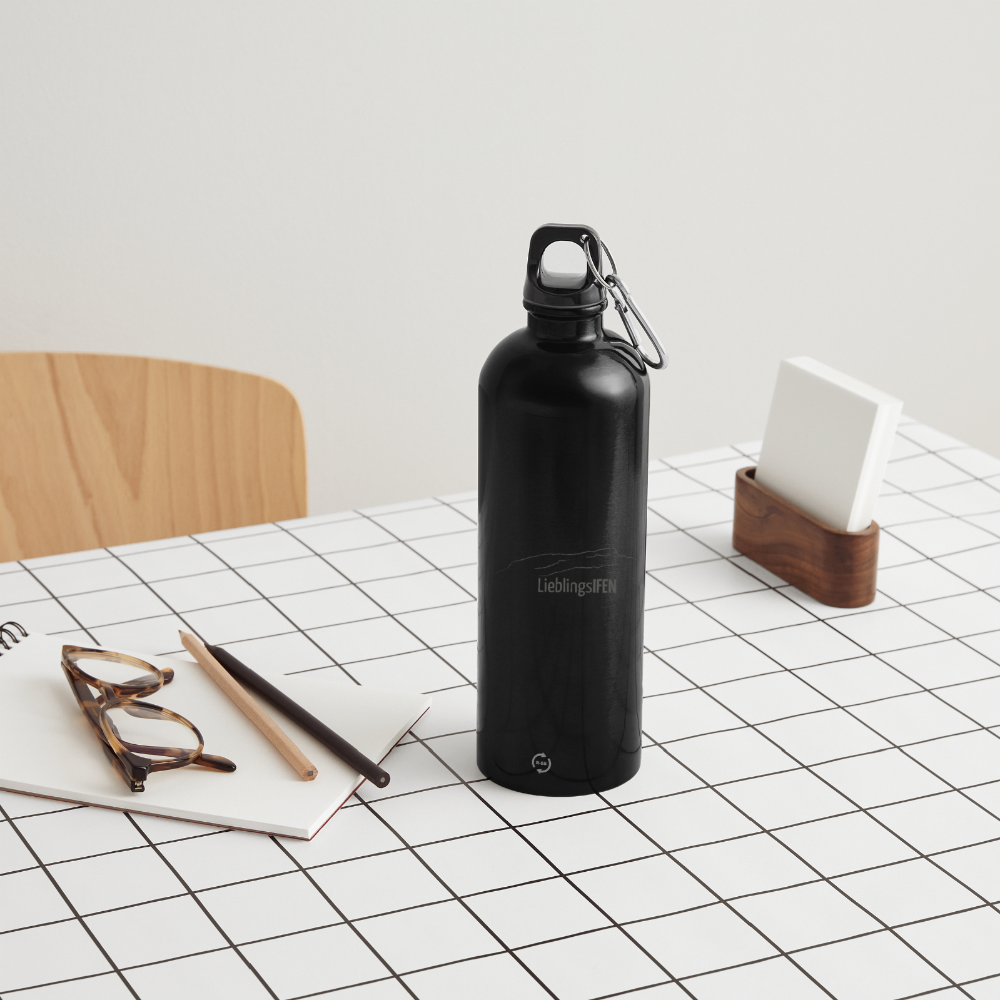 Trinkflasche mit Karabiner 750 ml | LieblingsIFEN - Schwarz