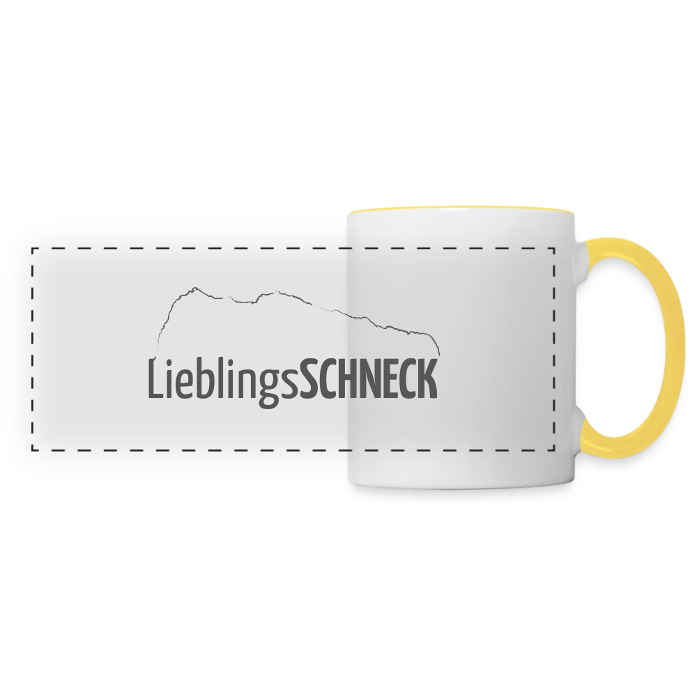 Panoramatasse | LieblingsSCHNECK - Weiß/Gelb
