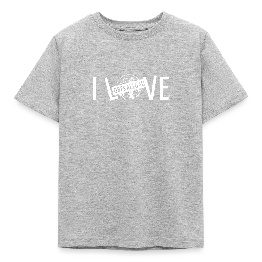 Kinder T-Shirt | I LOVE - Grau meliert