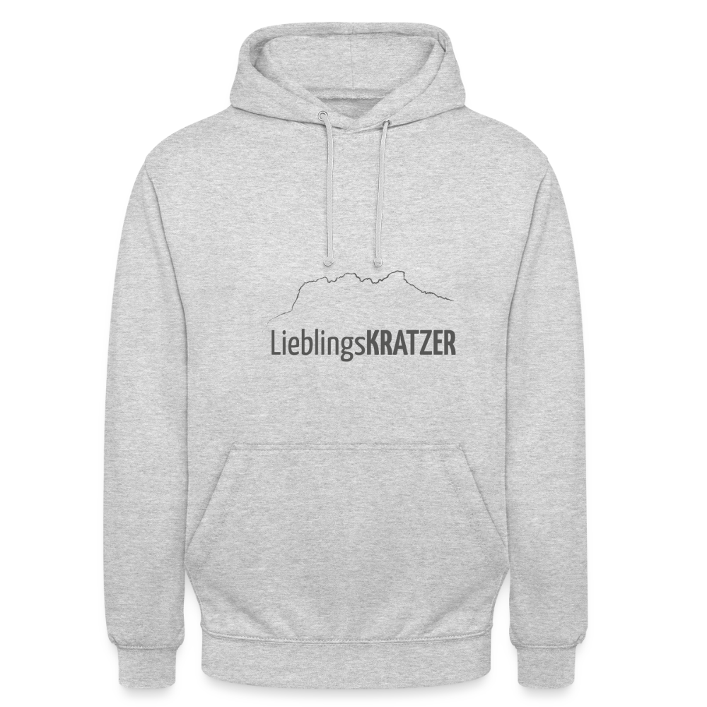 Unisex Hoodie | LieblingsKRATZER - Hellgrau meliert