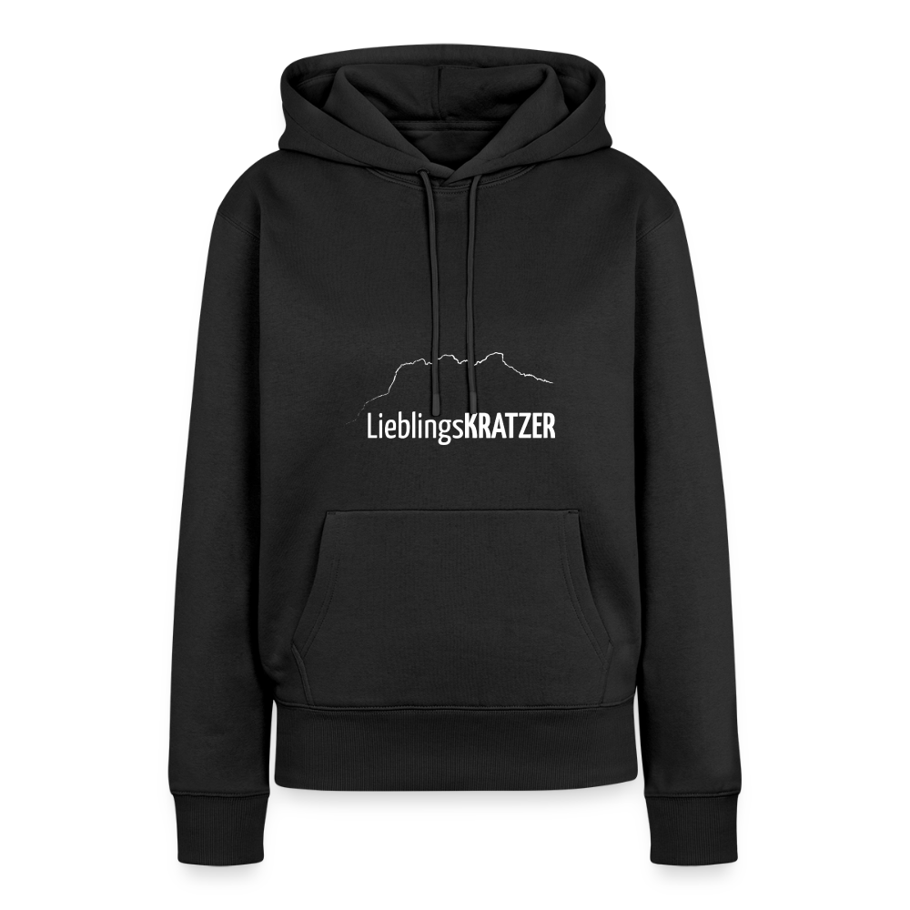 Frauen Premium Hoodien | LieblingsKRATZER - Schwarz