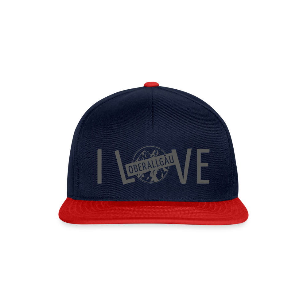 Snapback Cap | I LOVE - Navy/Rot
