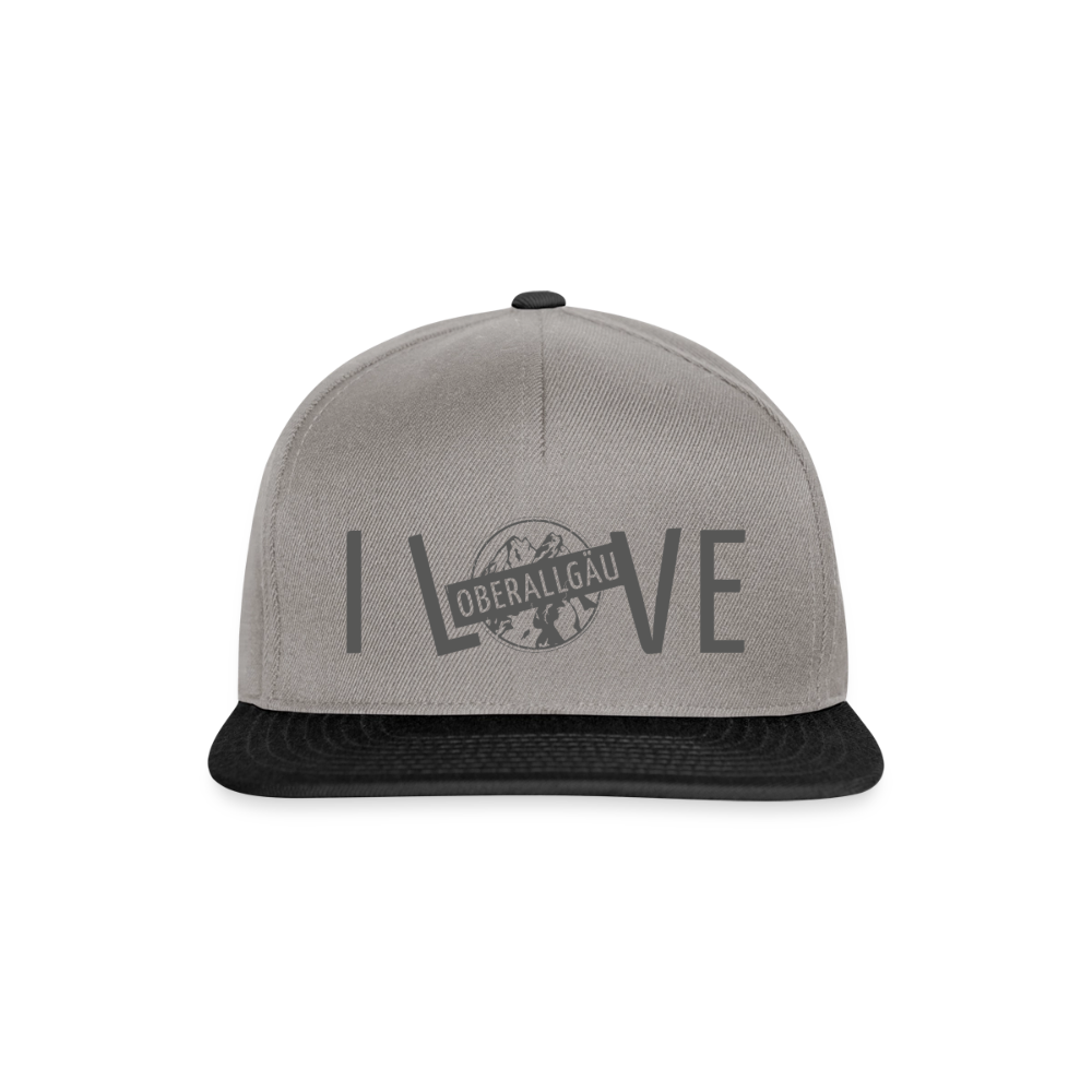 Snapback Cap | I LOVE - Graphit/Schwarz