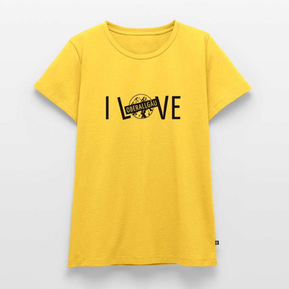 Frauen Premium T-Shirt | I LOVE - Sonnengelb
