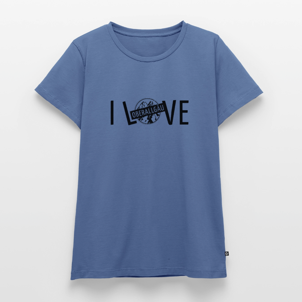 Frauen Premium T-Shirt | I LOVE - Taubenblau
