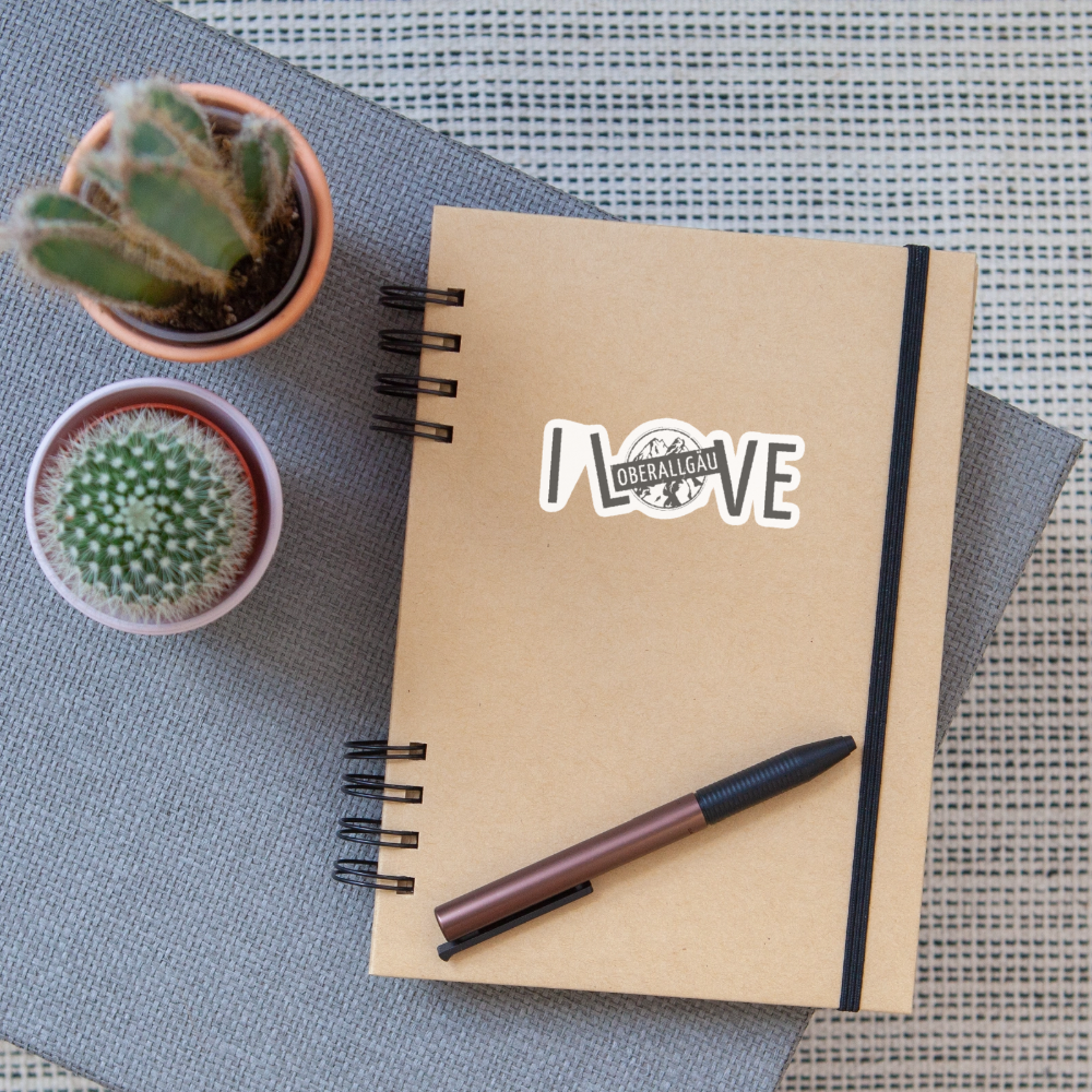 Sticker Größe S (10 x 10 cm) | I LOVE - Weiß glänzend