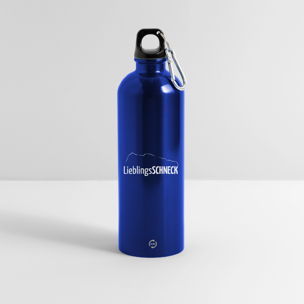 Trinkflasche mit Karabiner 750 ml | LieblingsSCHNECK - Königsblau