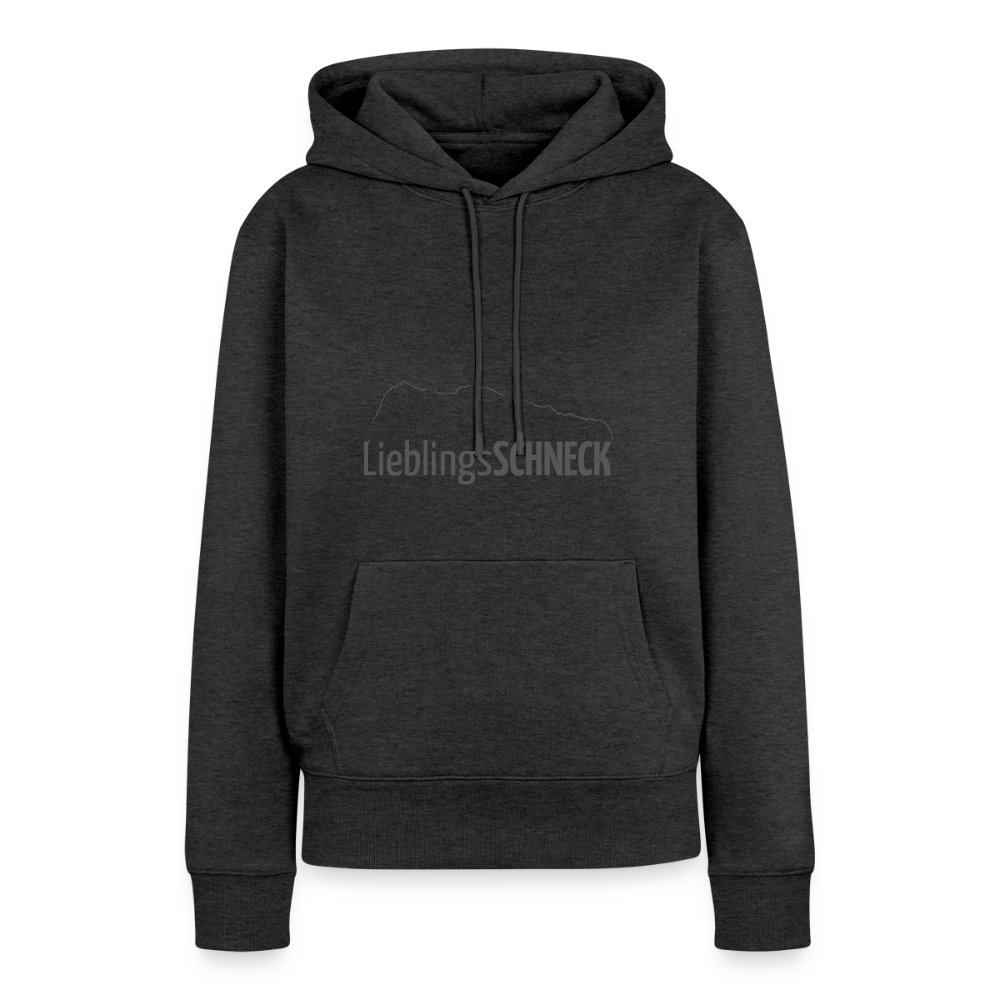 Frauen Premium Hoodie | LieblingsSCHNECK - Anthrazit meliert