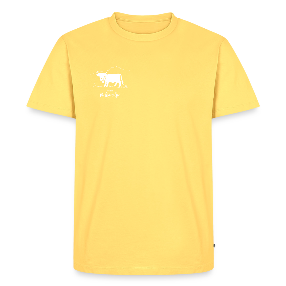 Männer Premium T-Shirt | Untere Ochsenalpe - Pastellgelb