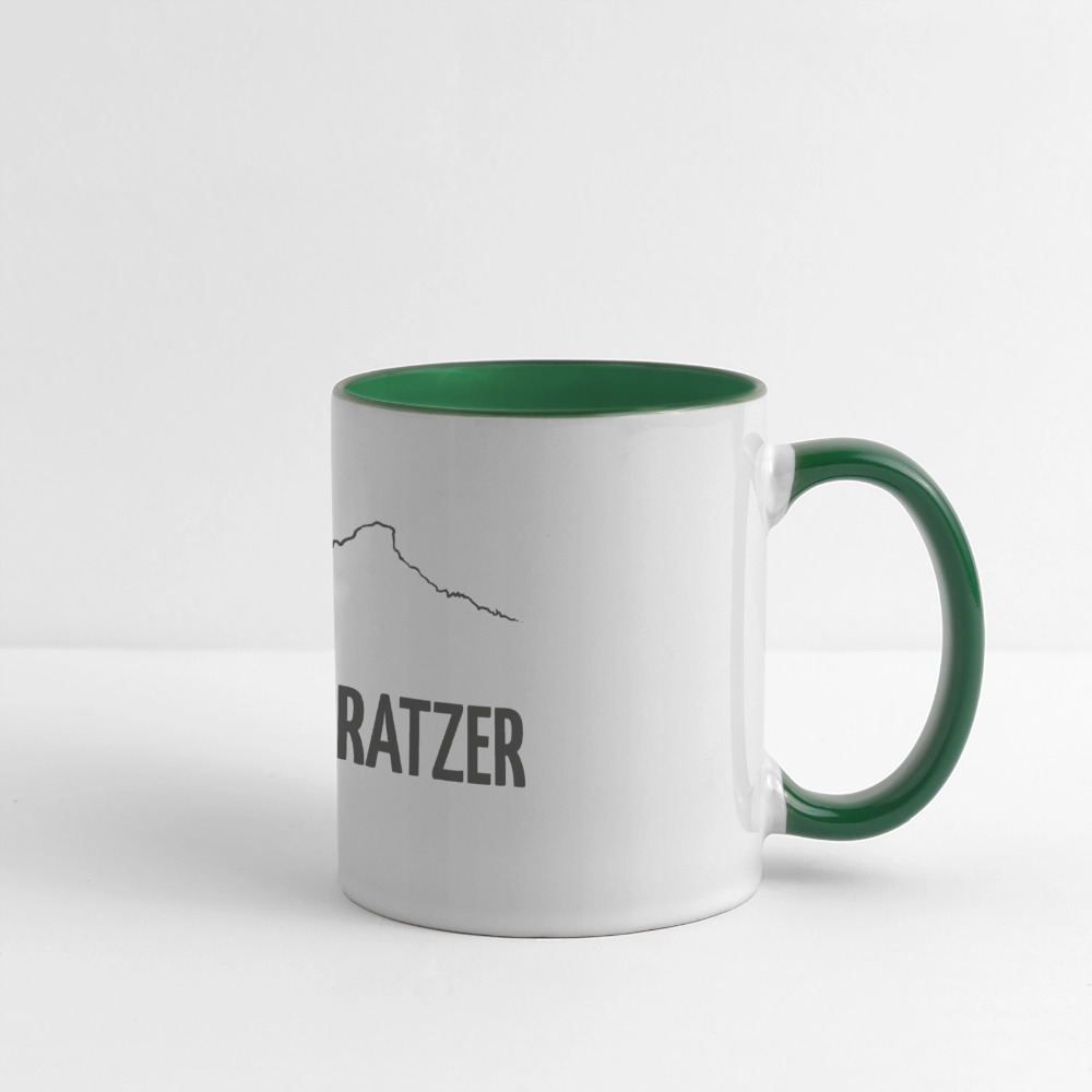 Panoramatasse | LieblingsKRATZER - Weiß/Dunkelgrün