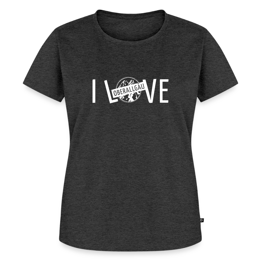 Frauen Premium T-Shirt | I LOVE - Anthrazit meliert
