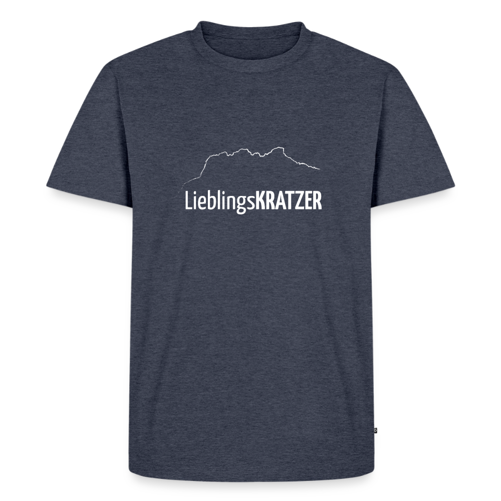 Männer Premium T-Shirt | LieblingsKRATZER - Jeansblau 