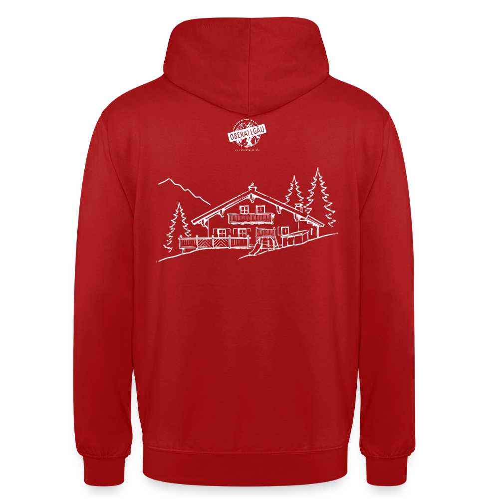 Unisex Hoodie | Untere Ochsenalpe - Rot