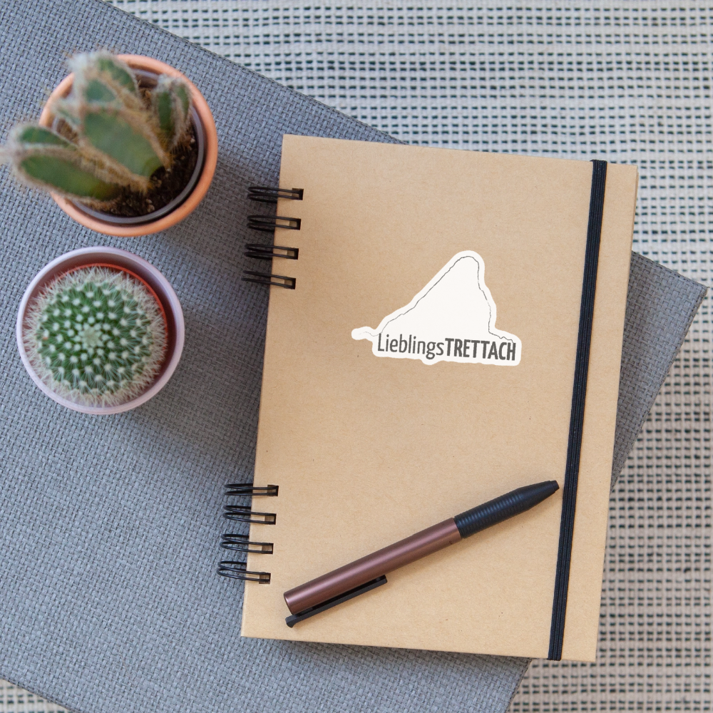 Sticker Größe S (10 x 10 cm) | LieblingsTRETTACH - Mattweiß