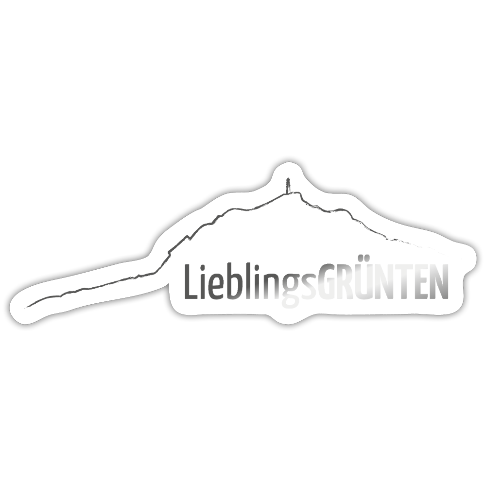 Sticker Größe S (10 x 10 cm) | LieblingsGRÜNTEN - Weiß glänzend