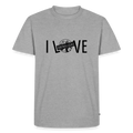 Männer Premium T-Shirt | I LOVE - Grau meliert