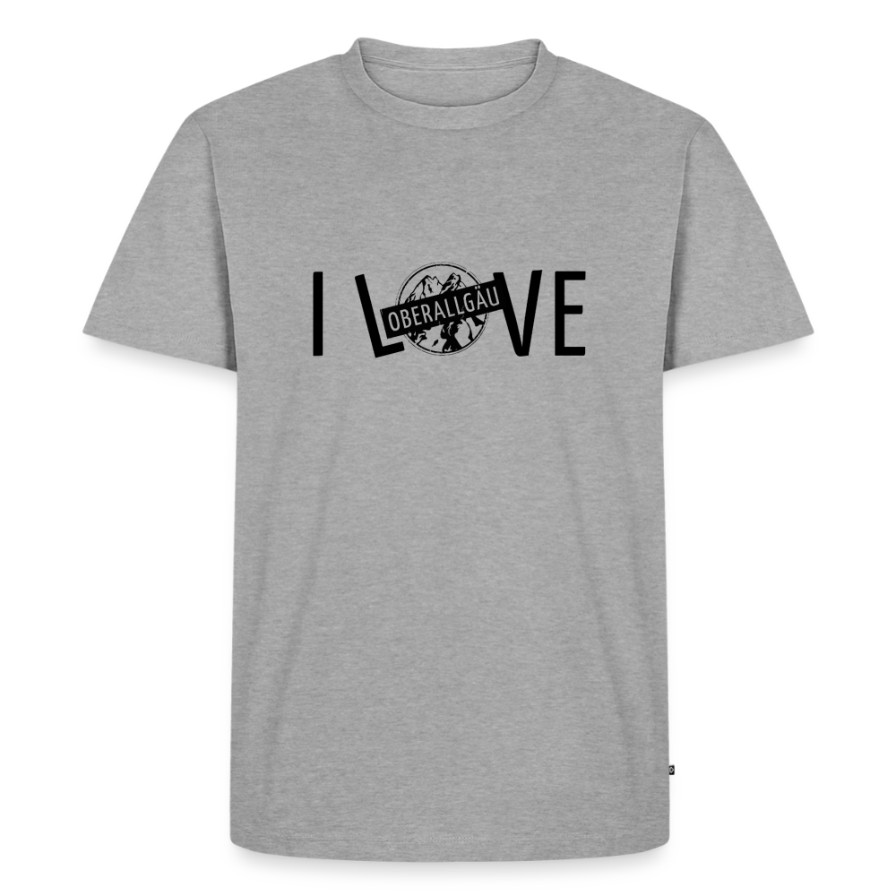 Männer Premium T-Shirt | I LOVE - Grau meliert