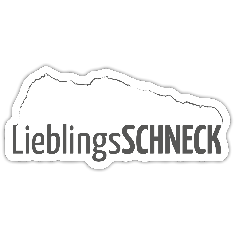 Sticker Größe S (10 x 10 cm) | LieblingsSCHNECK - Mattweiß