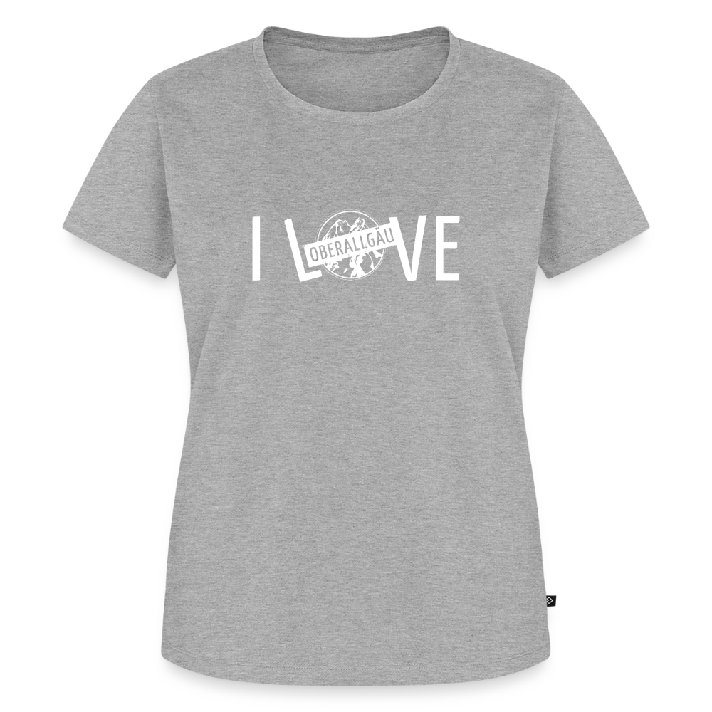 Frauen Premium T-Shirt | I LOVE - Grau meliert