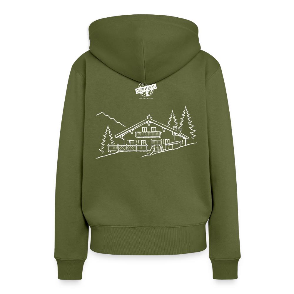 Frauen Premium Hoodie | Untere Ochsenalpe - Khaki