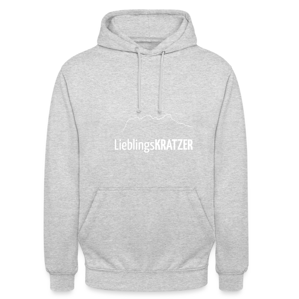 Unisex Hoodie | LieblingsKRATZER - Hellgrau meliert