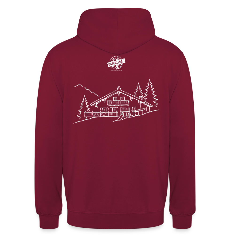 Unisex Hoodie | Untere Ochsenalpe - Bordeaux