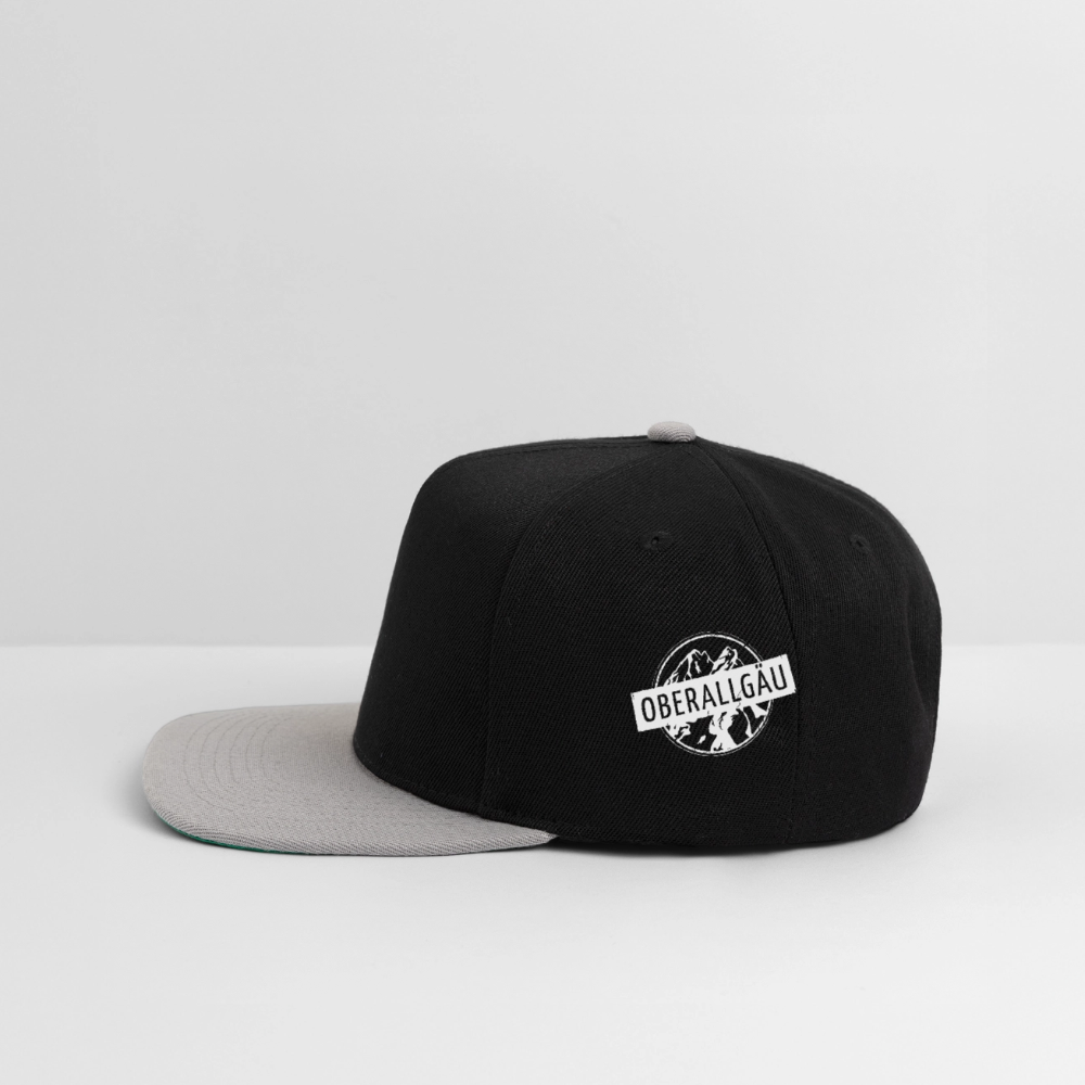 Snapback Cap | Untere Ochsenalpe - Schwarz/Grau