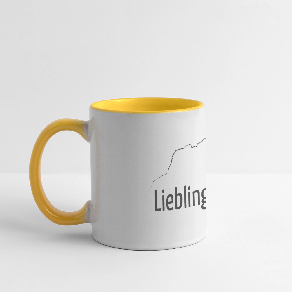 Panoramatasse | LieblingsKRATZER - Weiß/Gelb