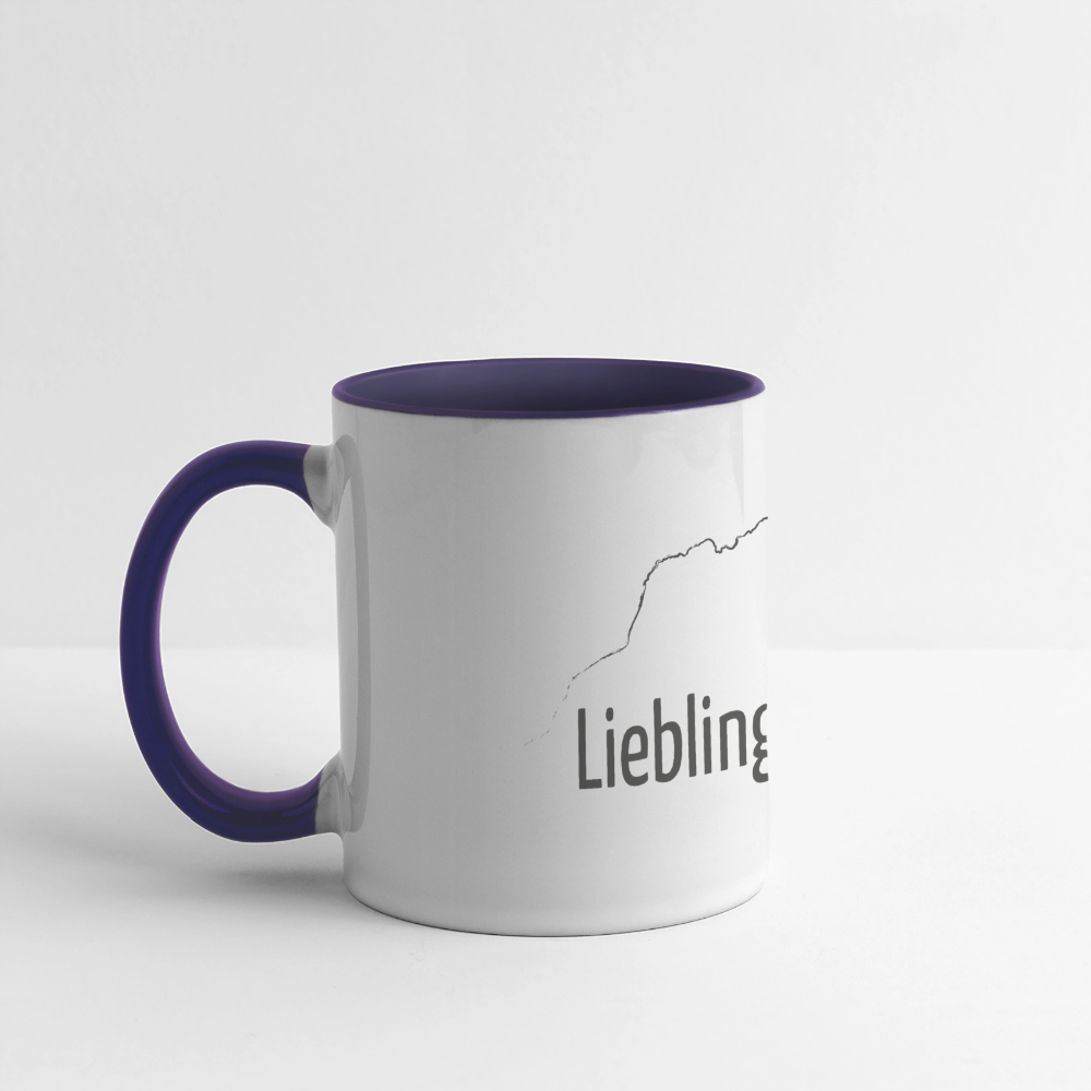Panoramatasse | LieblingsKRATZER - Weiß/Kobaltblau