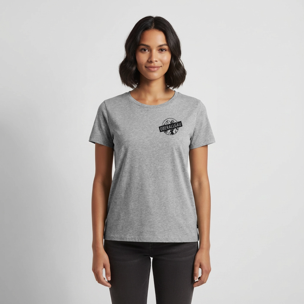 Frauen Premium T-Shirt | OBERALLGÄU - Grau meliert