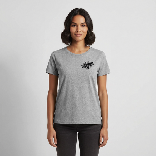 Frauen Premium T-Shirt | OBERALLGÄU - Grau meliert