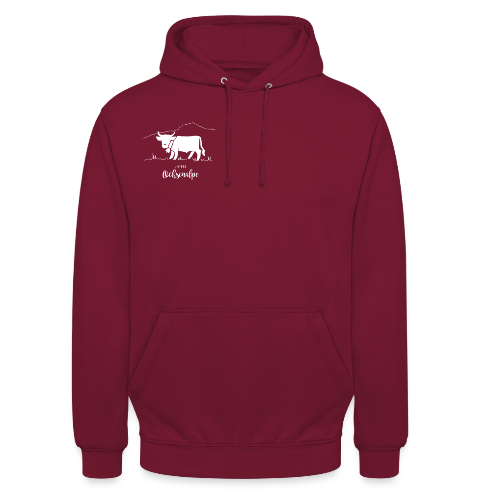 Unisex Hoodie | Untere Ochsenalpe - Bordeaux