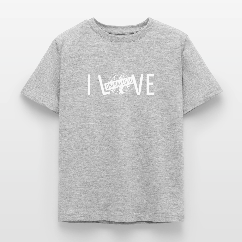Kinder T-Shirt | I LOVE - Grau meliert