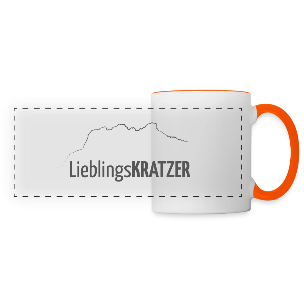 Panoramatasse | LieblingsKRATZER - Weiß/Orange