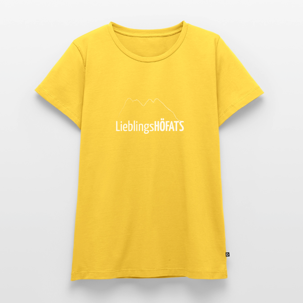 Frauen Premium T-Shirt | LieblingsHÖFATS - Sonnengelb