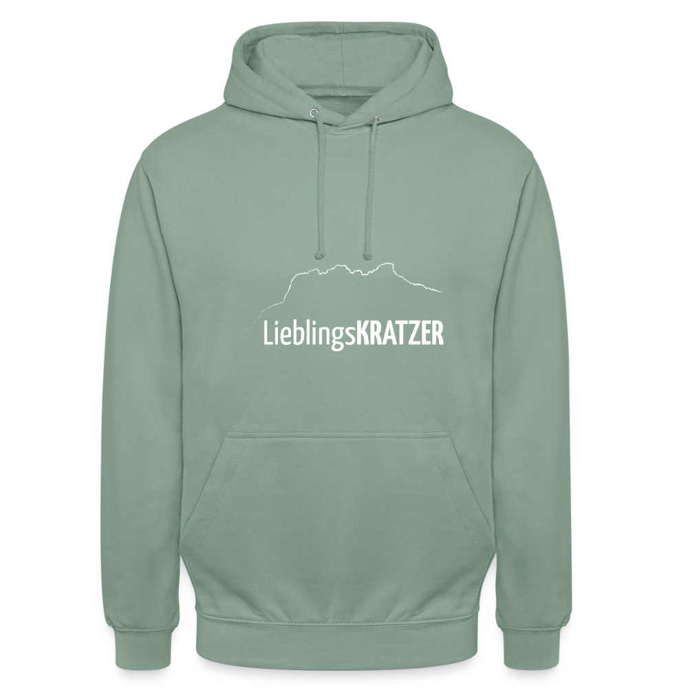 Unisex Hoodie | LieblingsKRATZER - Graugrün
