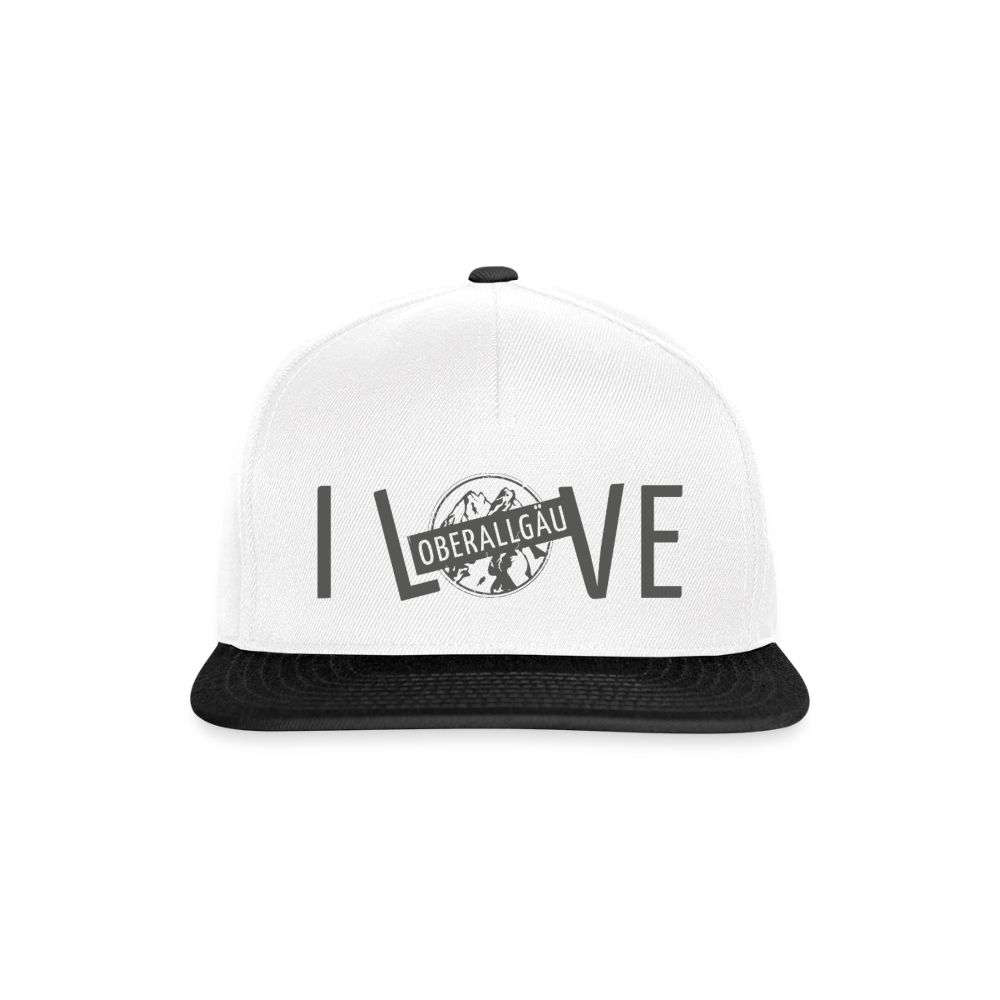 Snapback Cap | I LOVE - Weiß/Schwarz