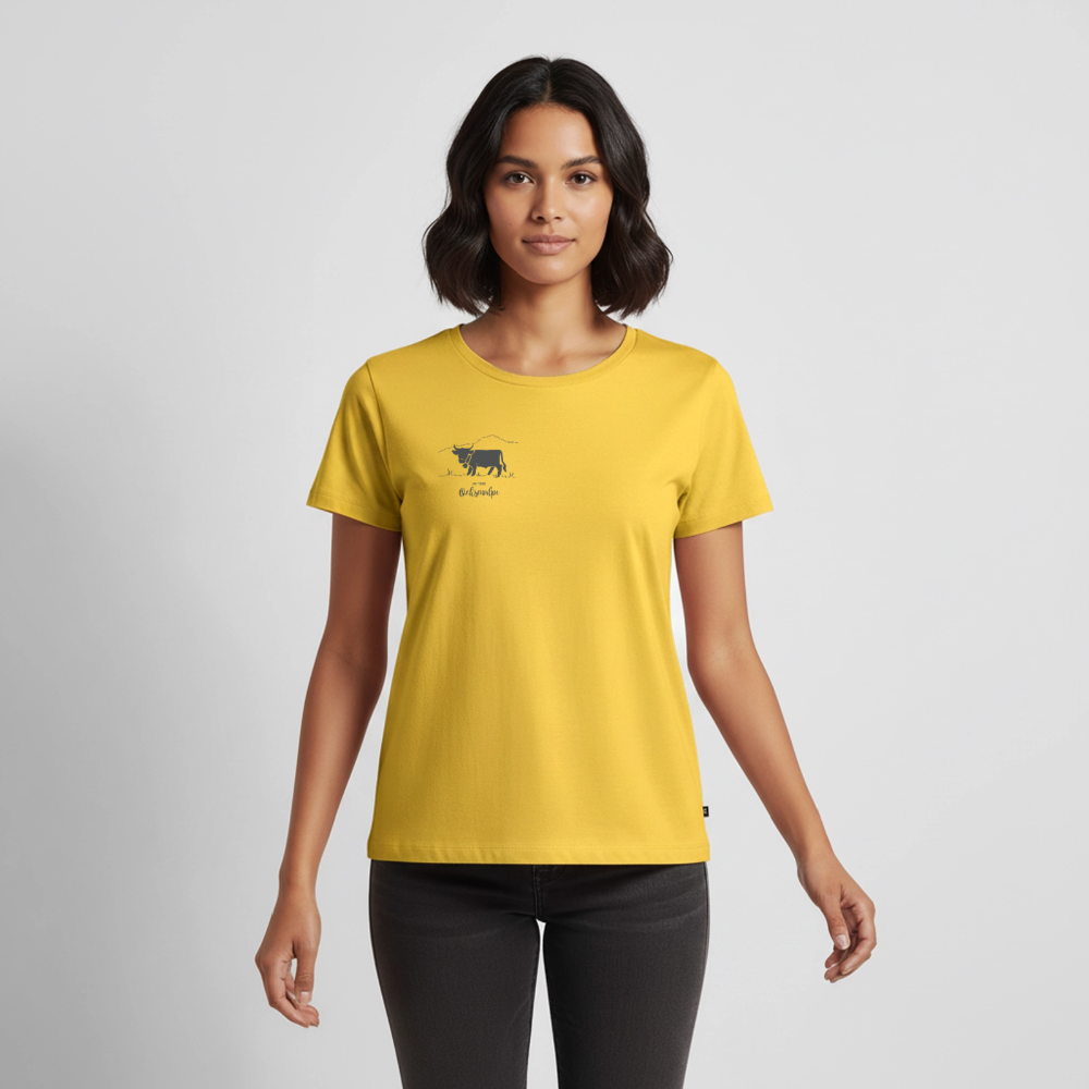 Frauen Premium T-Shirt | Untere Ochsenalpe - Sonnengelb
