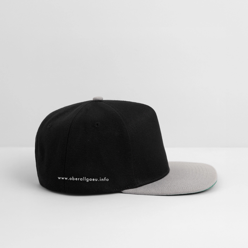 Snapback Cap | Untere Ochsenalpe - Schwarz/Grau
