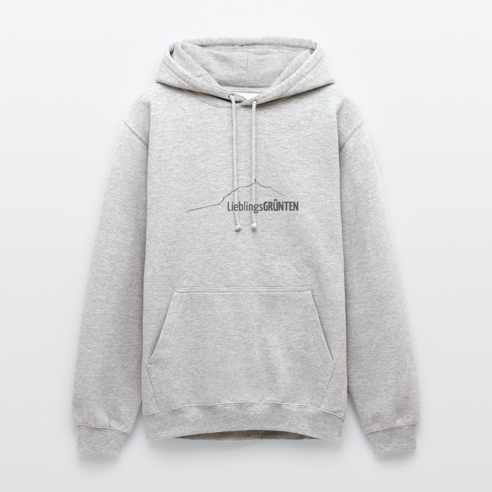 Unisex Hoodie | LieblingsGRÜNTEN - Hellgrau meliert