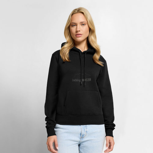 Frauen Premium Hoodie | LieblingsKRATZER - Schwarz