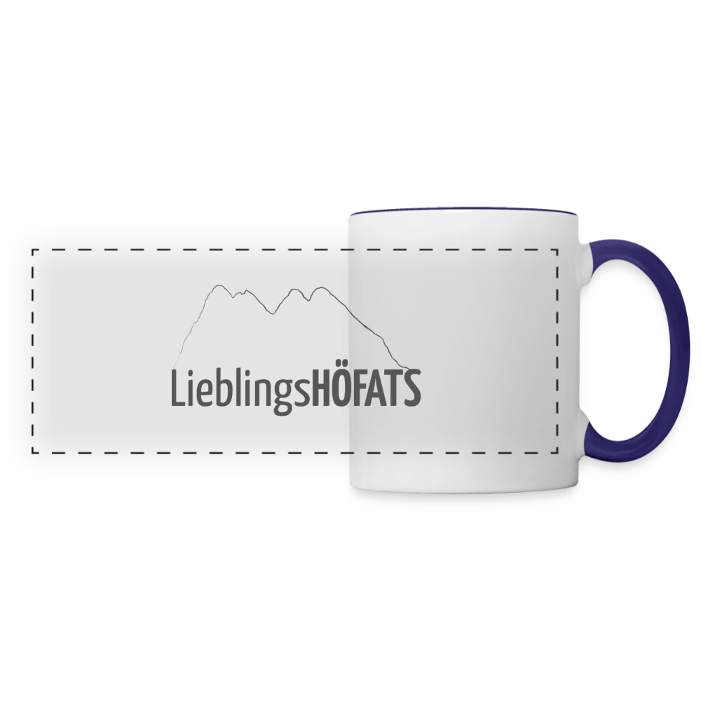 Panoramatasse | LieblingsHÖFATS - Weiß/Kobaltblau