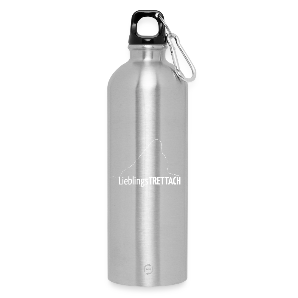 Trinkflasche mit Karabiner 750 ml | LieblingsTRETTACH - Lightsilver