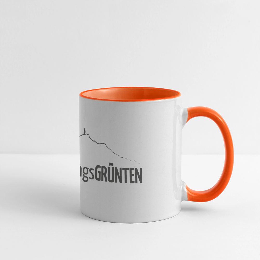 Panoramatasse | LieblingsGRÜNTEN - Weiß/Orange