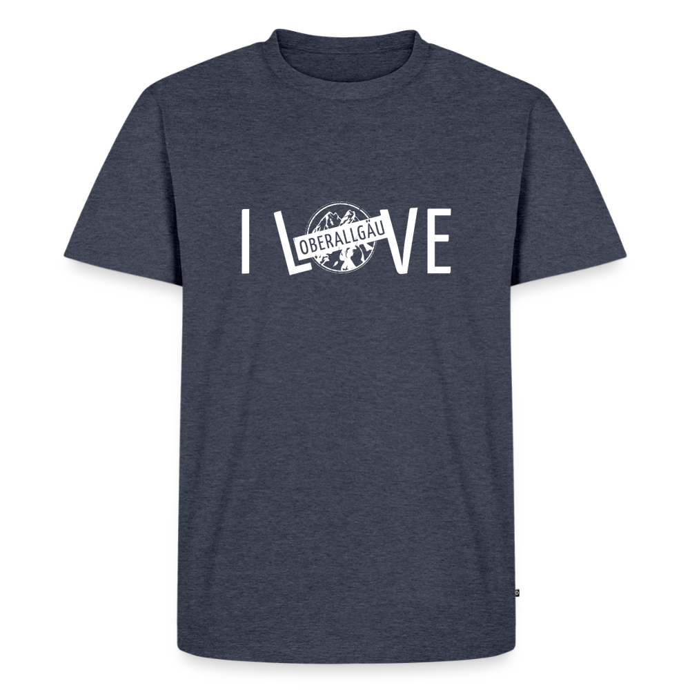 Männer Premium T-Shirt | I LOVE - Jeansblau 